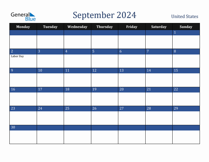 United States 2024 September Calendar Ukg Suzie Etheline