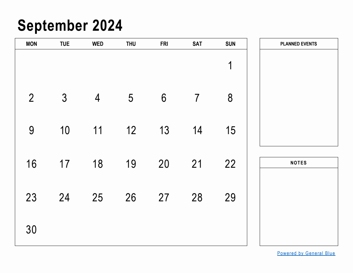 September 2024 Monthly Planner