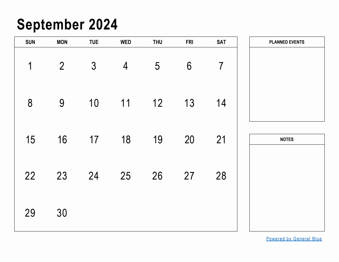 September 2024 Monthly Planner