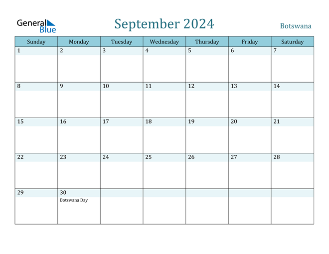 September 2024 Calendar with Holidays in PDF, Word, and Excel