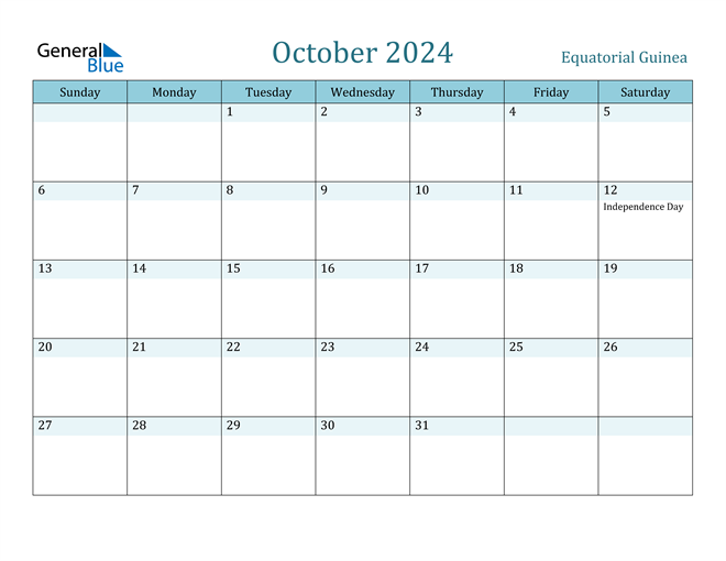 October 2024 Calendar with Holidays in PDF, Word, and Excel
