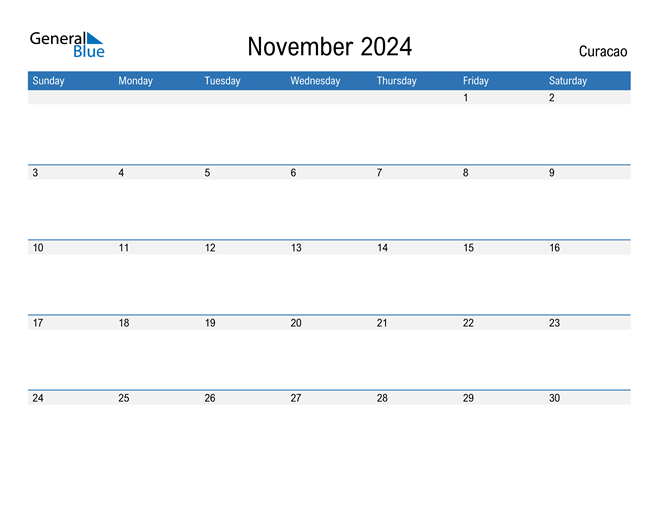 Fillable November 2024 Calendar