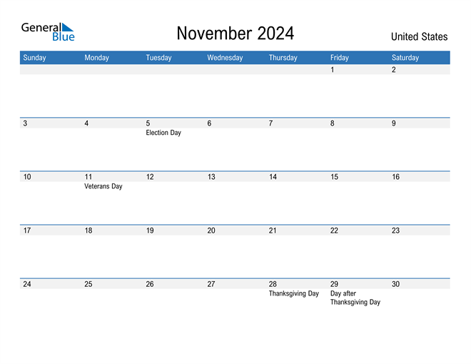 2024 November Calendar Festival Date Usa Valli Isabelle