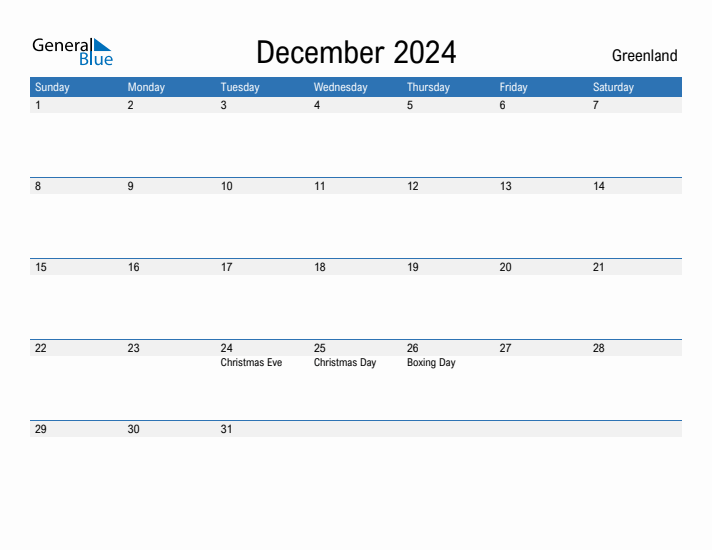 Fillable December 2024 Calendar