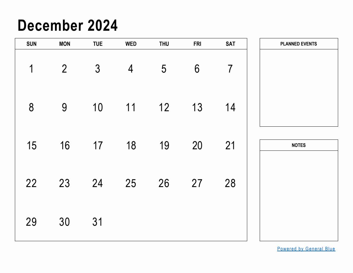 December 2024 Monthly Planner