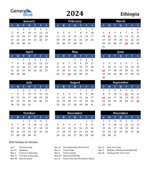 2023 Ethiopia Calendar With Holidays Rezfoods Resep Masakan Indonesia