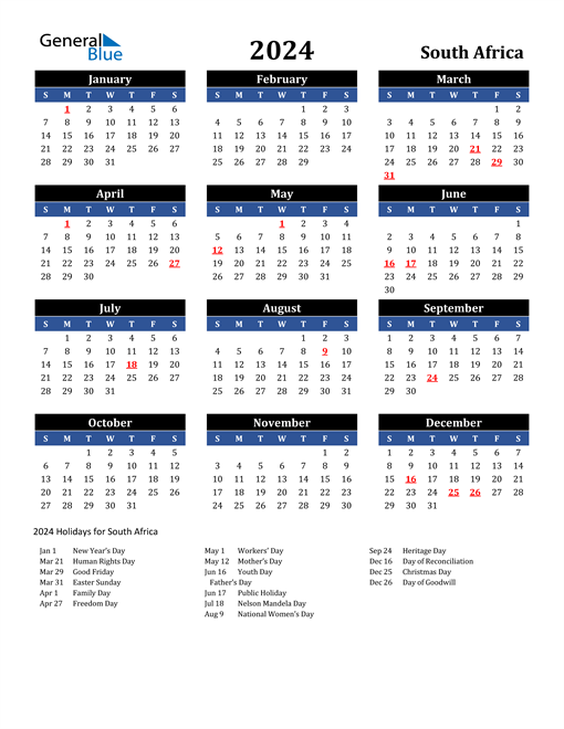 Free Printable Calendar 2024 South Africa Word Printable Online