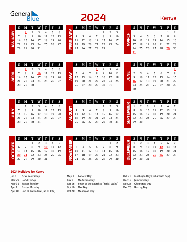Kenyan School Calendar 2024 Dates April And May 2024 Calendar