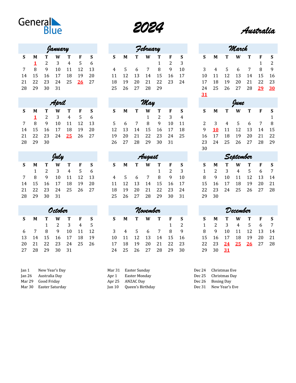 Calendar 2024 Printable With Qld School Holidays - 2024 CALENDAR PRINTABLE