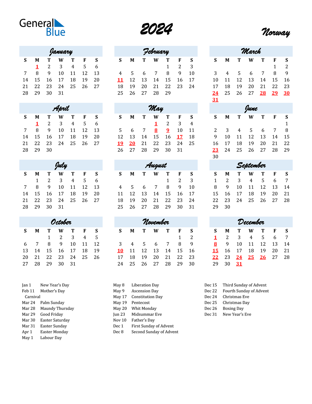 Norway 2024 Calendar Google Scholar Agnola Saundra
