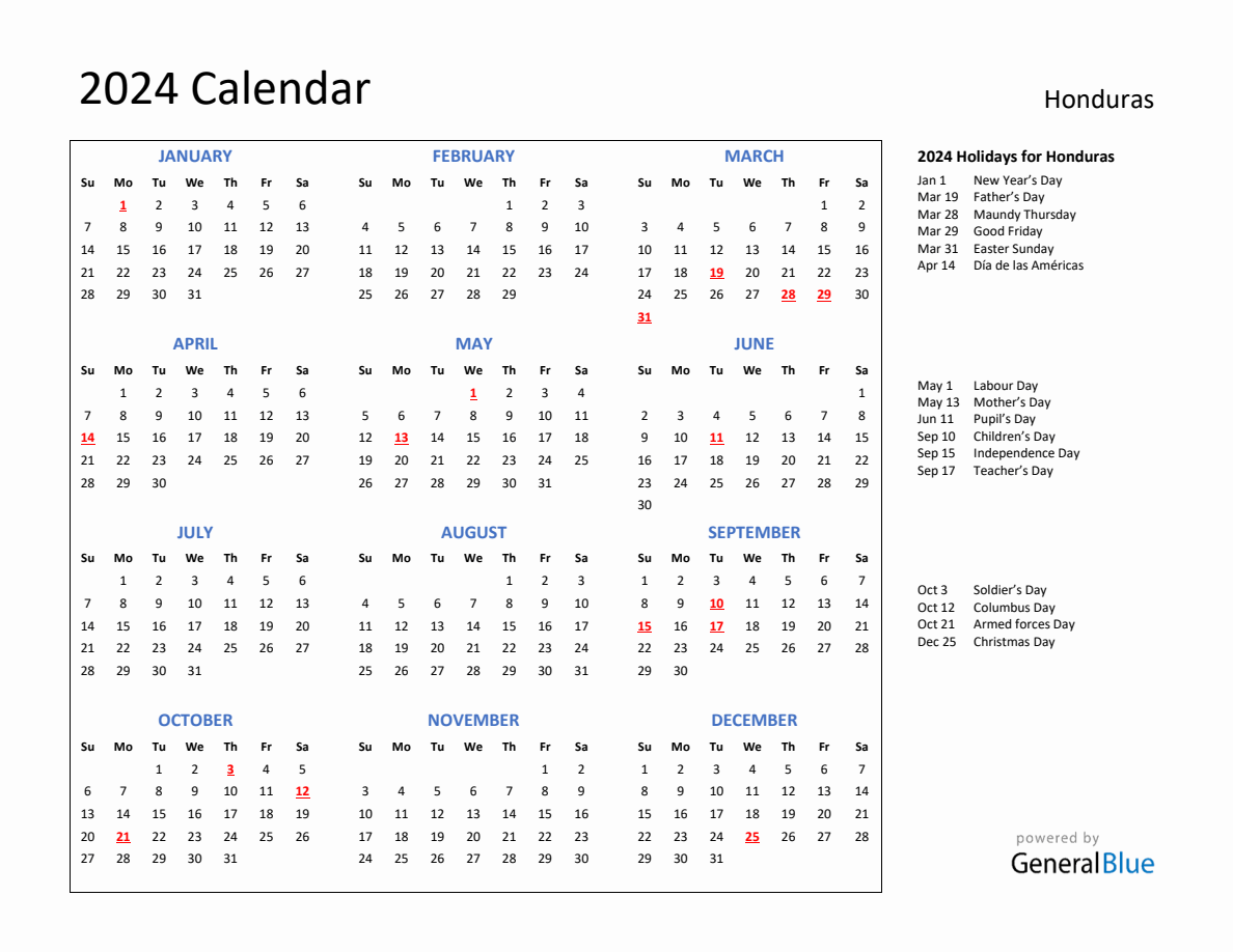 calendario honduras 2024 - Izinhlelo zokusebenza ku-Google Play