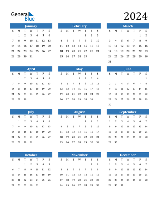 Free Printable 2024 Calendar Printable Printable World Holiday