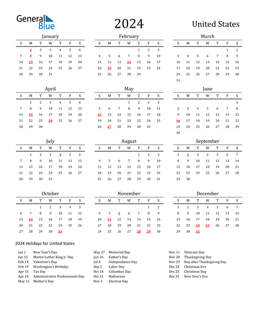 2024 Holiday Calendar Schedule Printable Checklist Excel Zarla Kathryne