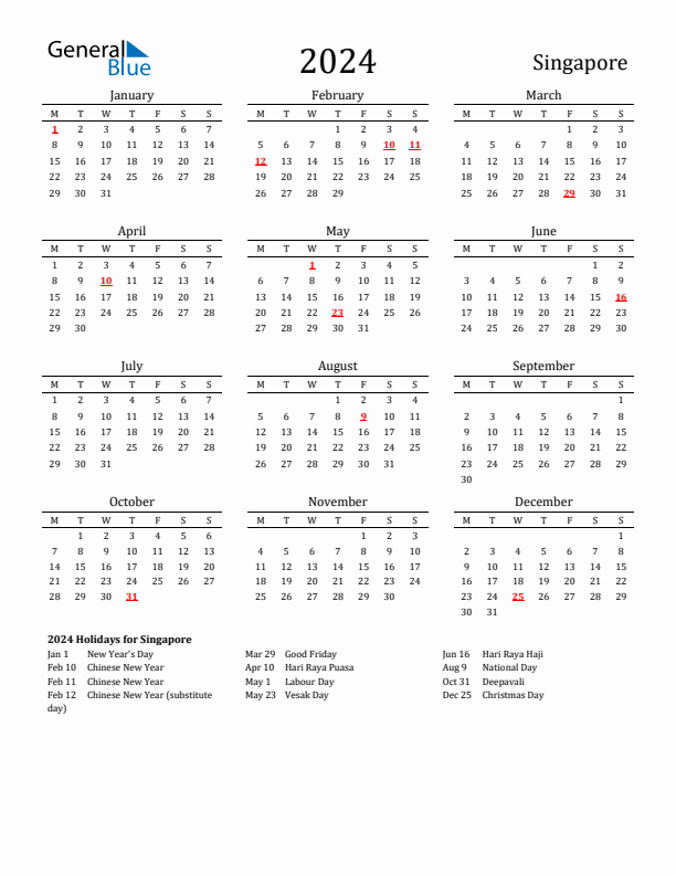 2024 Calendar Template Excel Singapore 2024 Sharl Demetris