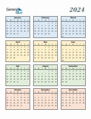Current year calendar 2024