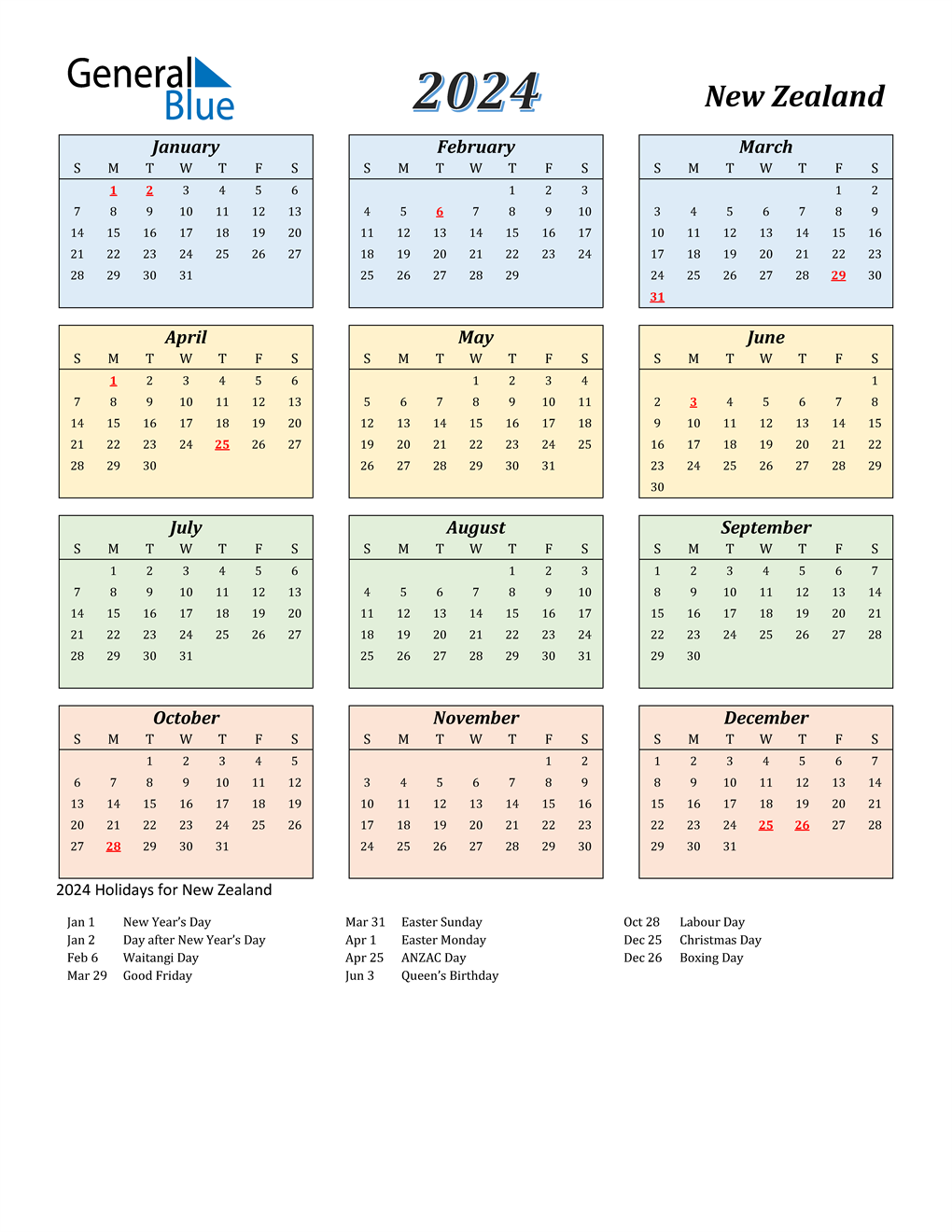 2024 Calendar Papua New Guinea Arlen Cissiee