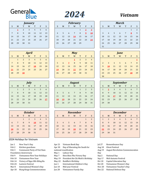 Lunar New Year 2024 Vietnam Calendar Year August 2024 Calendar With