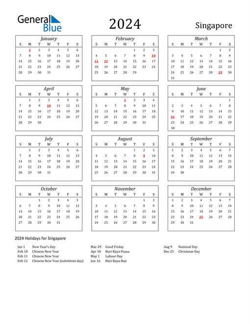 2024 Calendar Excel Singapore Holidays 2020 Nissy Blakelee