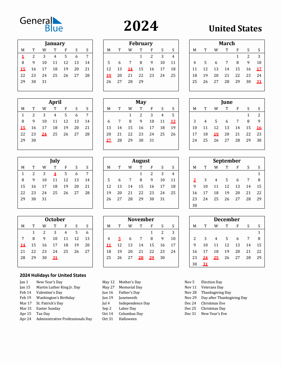 2024 Us Holiday Calendar Printable 2021 - Ashli Camilla