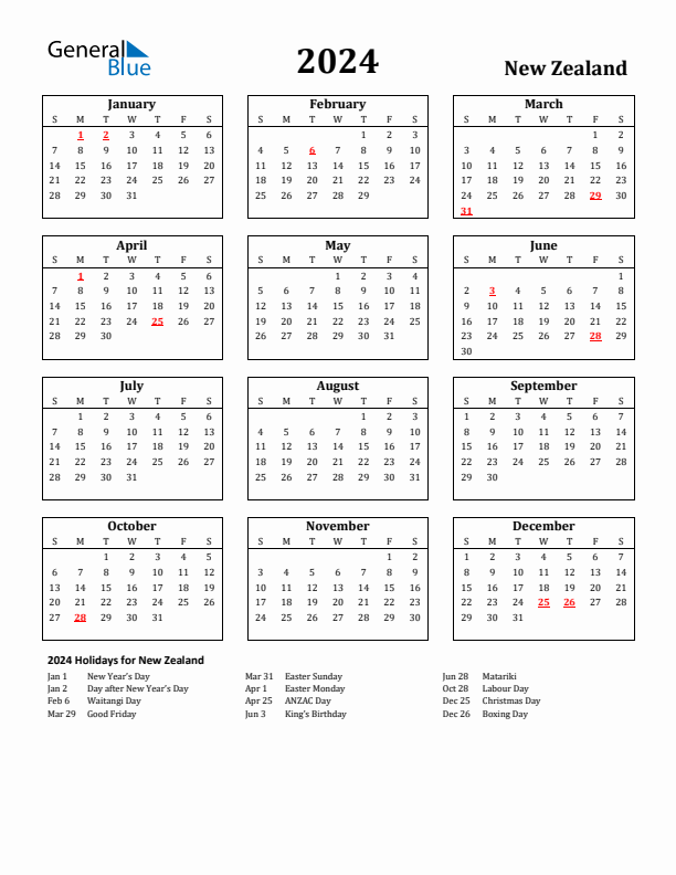 Free Printable Calendar 2024 Nz With Public Holidays Templates Printable Free