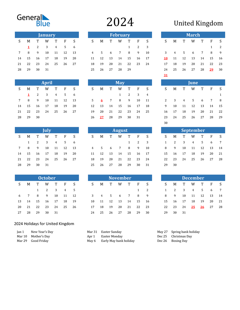 2024 Holiday Calendar List Uk 2024 Fayth Jennica