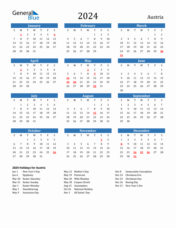 2024 Calendar With Holidays Portrait Sunday Start En At 612x792 