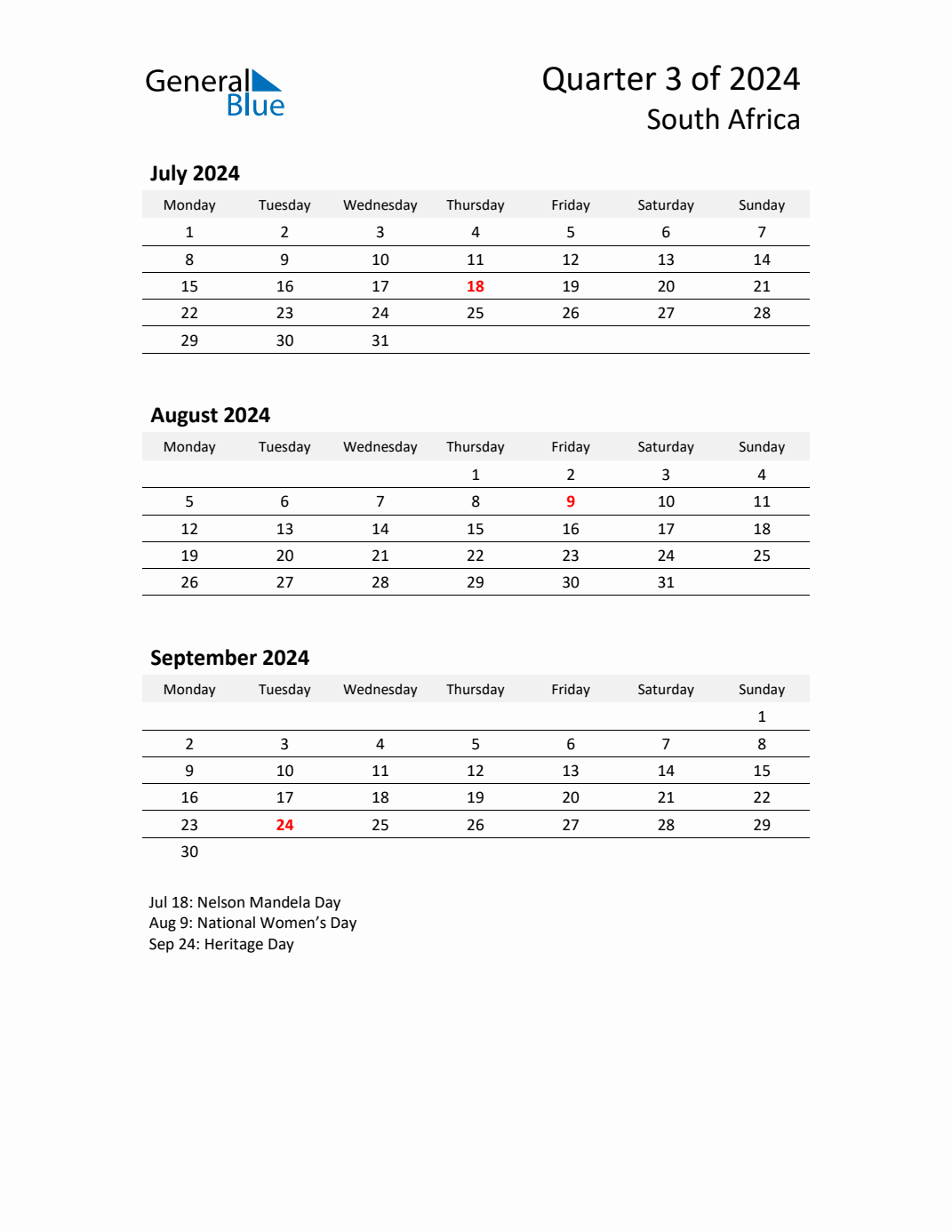 Q3 2025 Calendrier Match