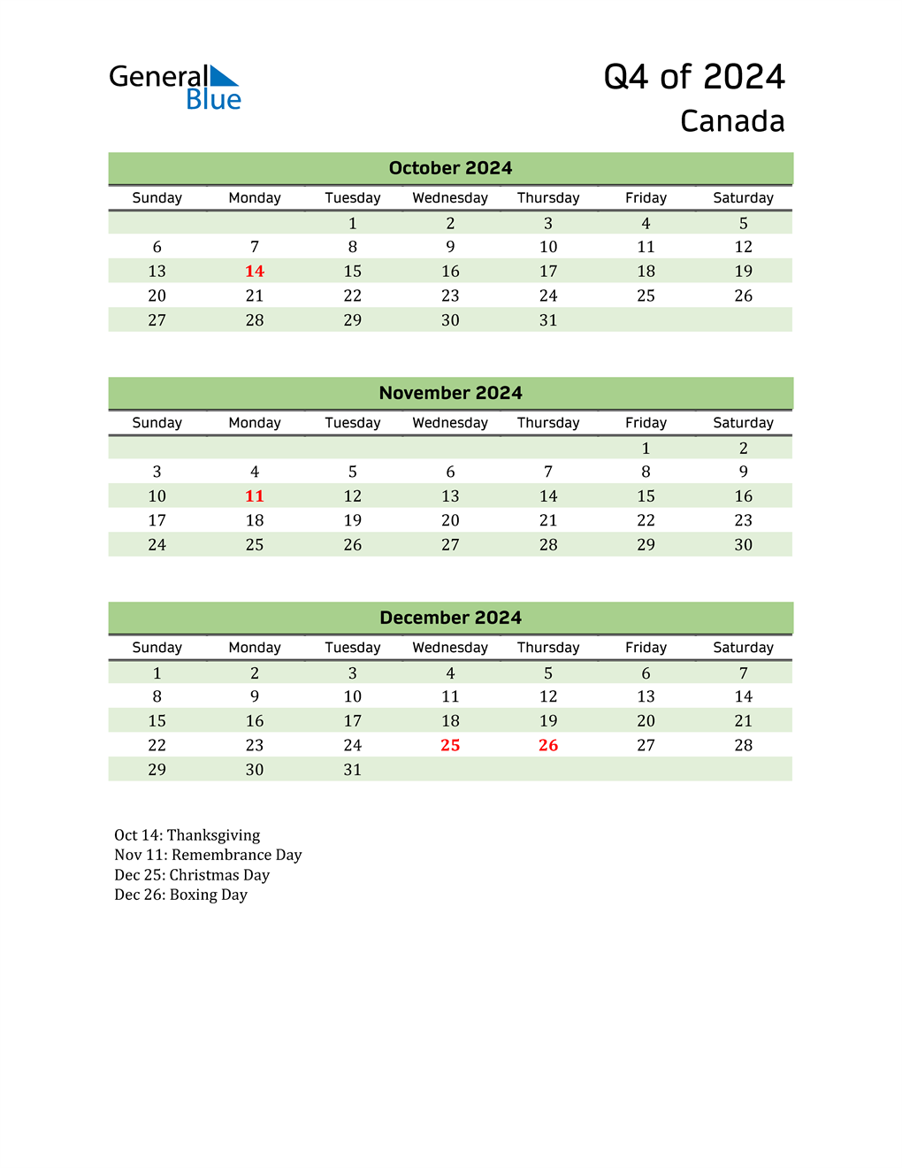 2024 Calendar With Holidays Canada Printable Adina Arabele