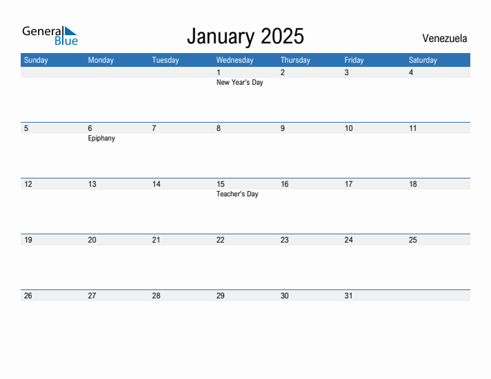 Fillable January 2025 Calendar