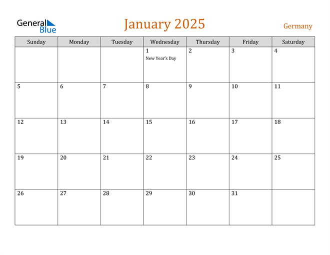 2025 Calendar With Holidays Germany 