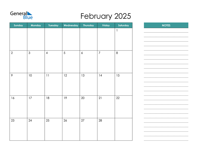 February 2025 Calendar (PDF Word Excel)