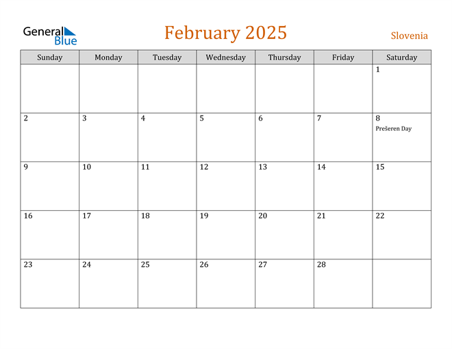 February 2025 Holiday Calendar
