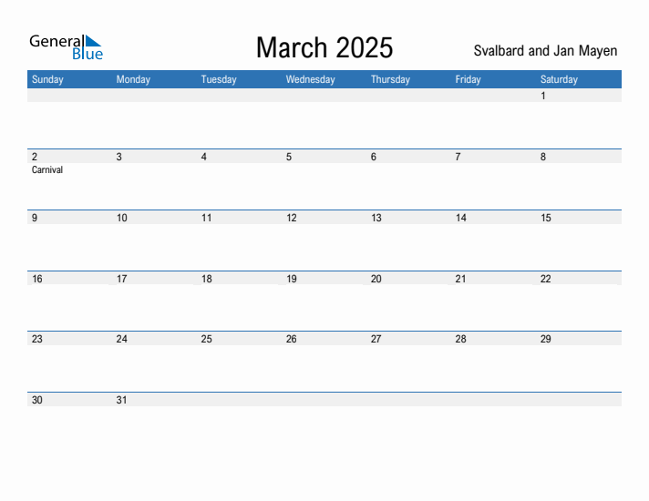 Fillable March 2025 Calendar