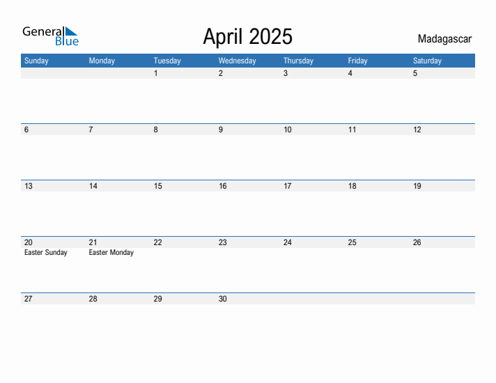 Fillable April 2025 Calendar