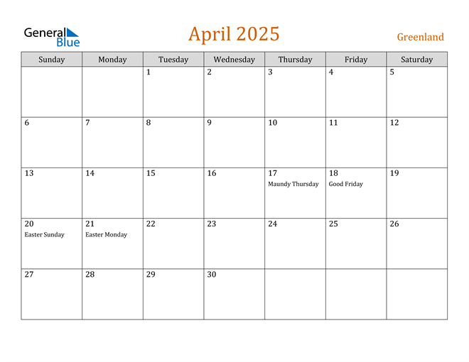 greenland-april-2025-calendar-with-holidays