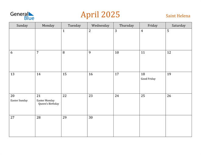 April 2025 Calendar With Holidays 