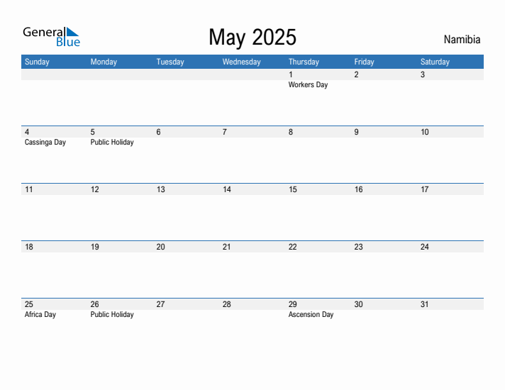 Fillable May 2025 Calendar