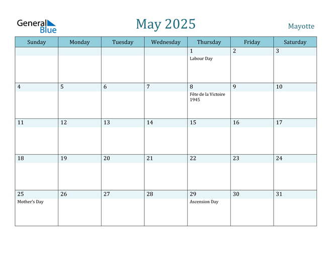 May 2025 Calendar With Holidays Printable Free Printable Templates Free