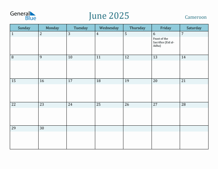 June 2025 Calendar with Holidays