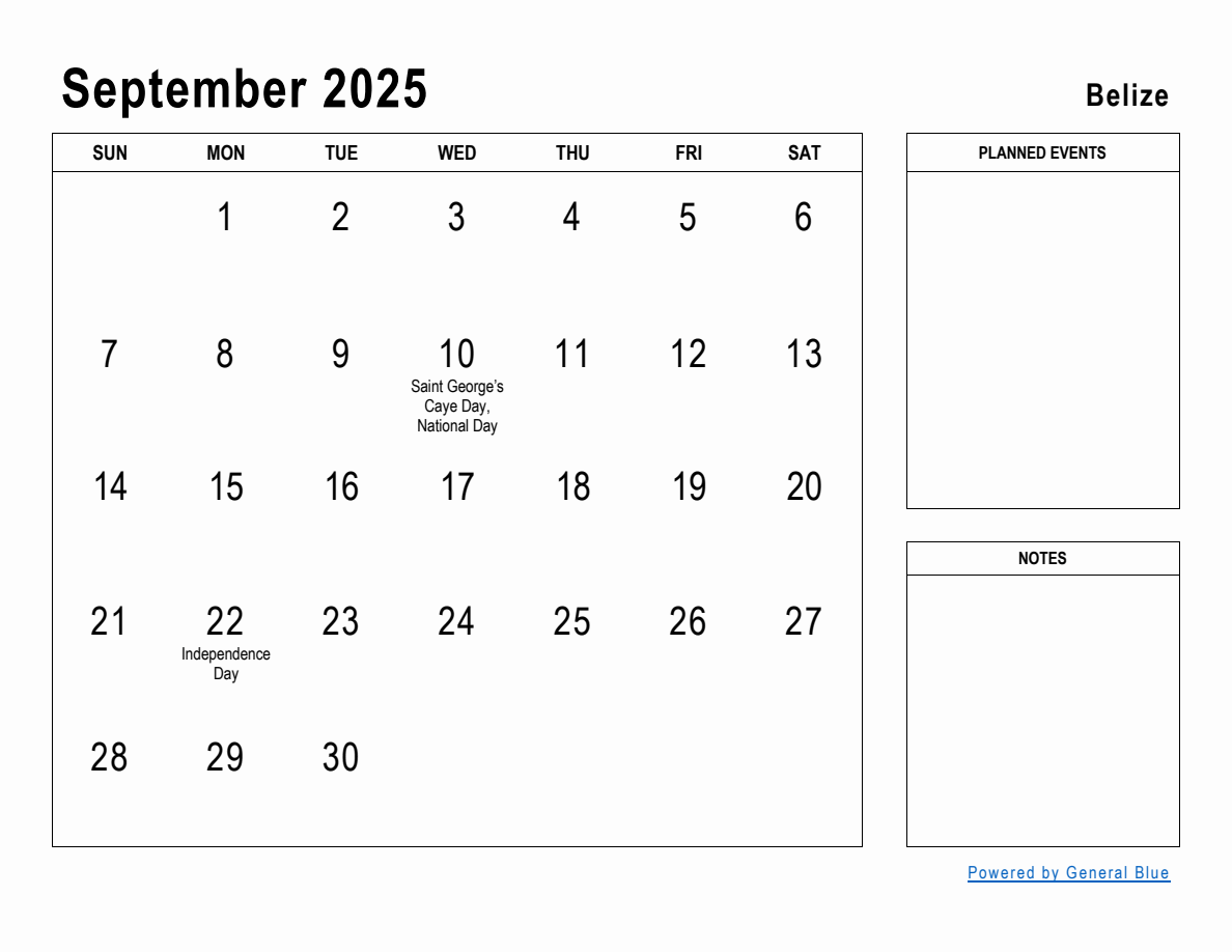 September 2025 Calendar Printable With Holidays