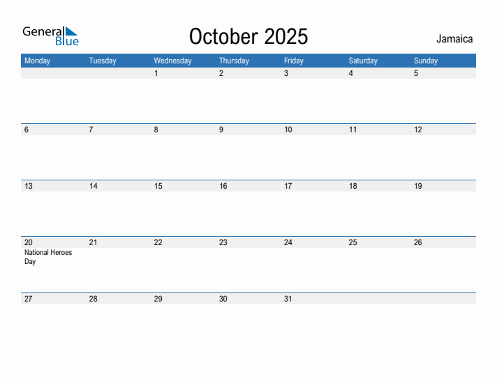 Fillable October 2025 Calendar