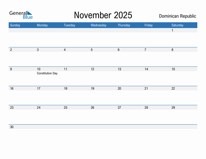 Fillable November 2025 Calendar