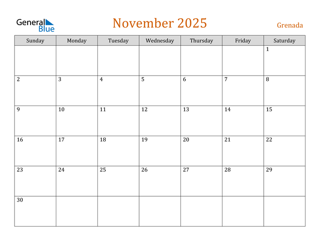 November 2025 Holiday Calendar