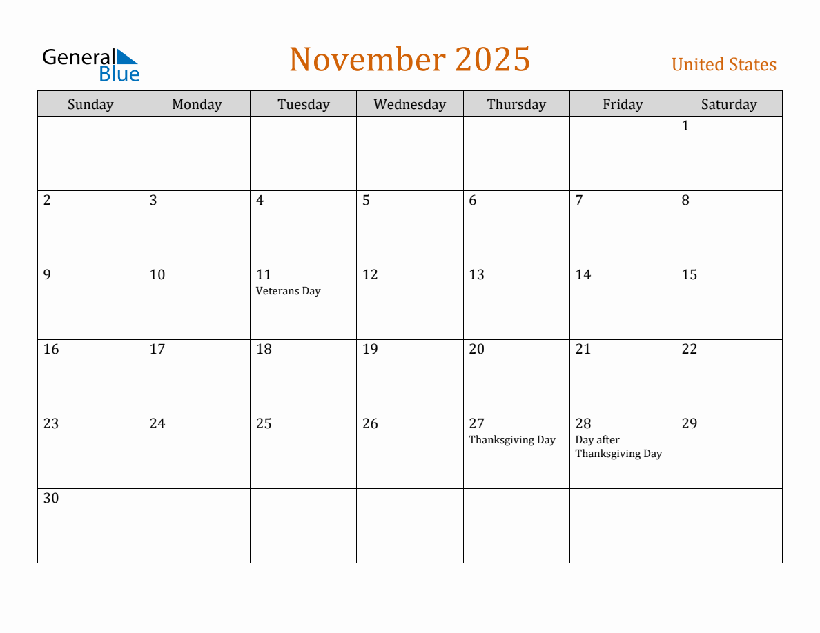 Content Calendar November 2025