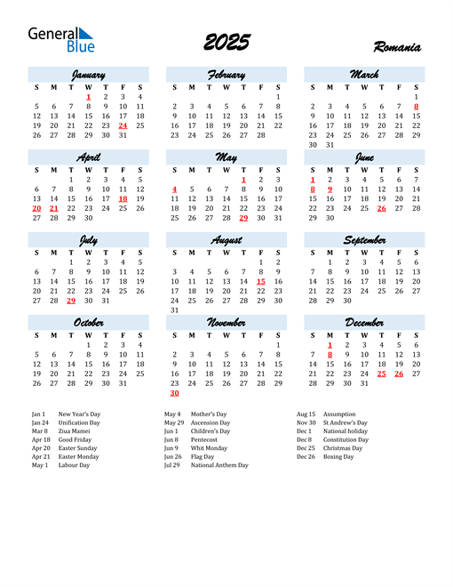 2025 Calendar Blue Script With Holidays Portrait En Ro 510x660 