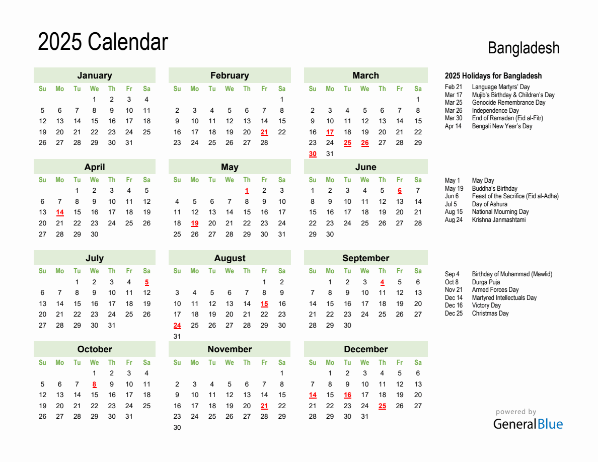 2025 June Calendar Bengali Holiday 2025 Rania Catarina