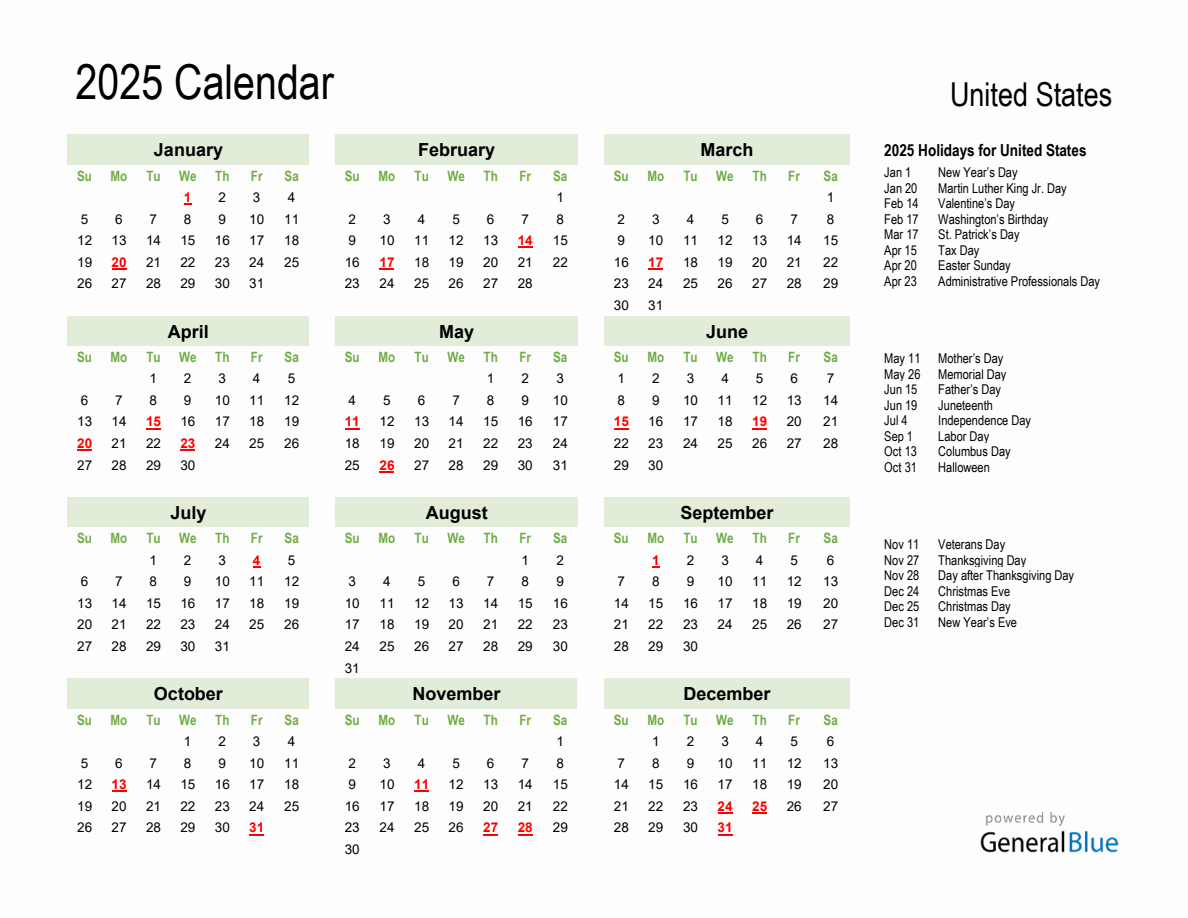 holiday-calendar-2025-for-united-states-sunday-start