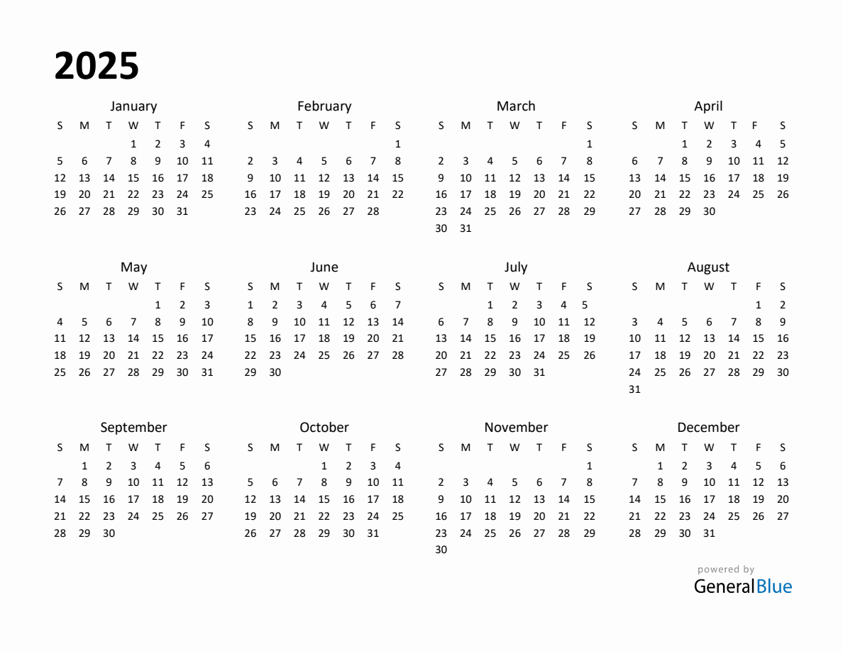 2025 Printable Calendar By Month Printable Free Word