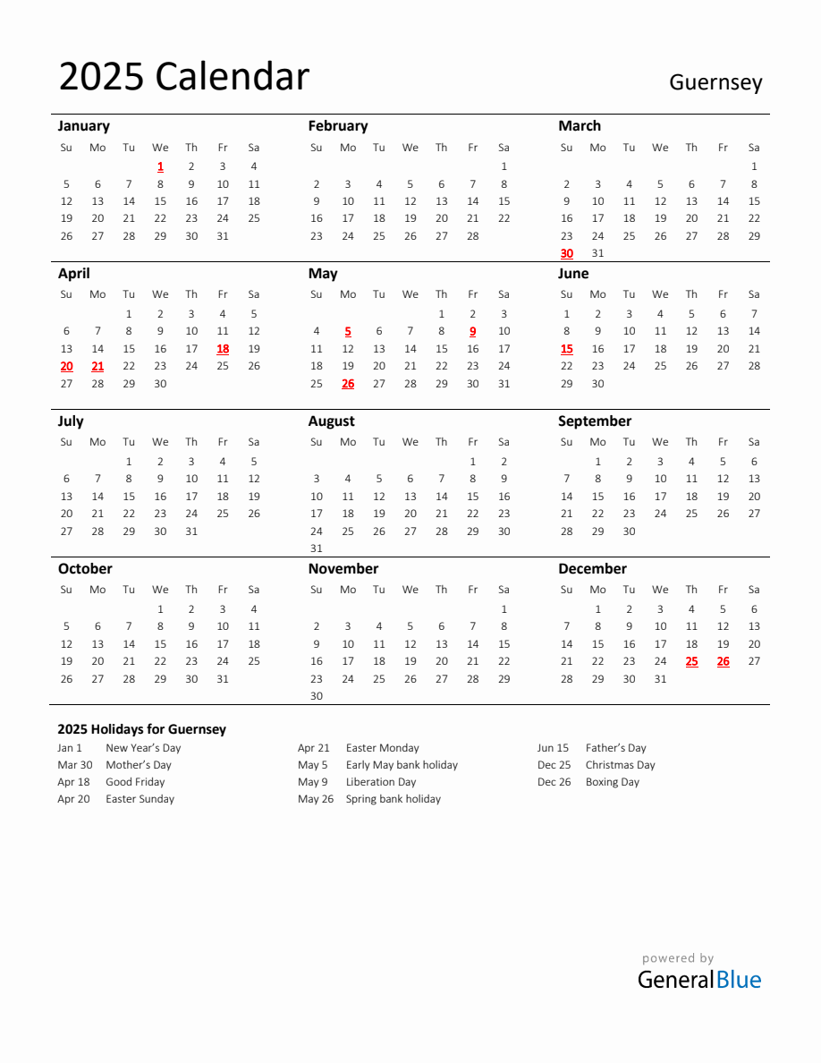 standard-holiday-calendar-for-2025-with-guernsey-holidays