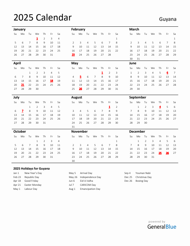 2025-guyana-calendar-with-holidays